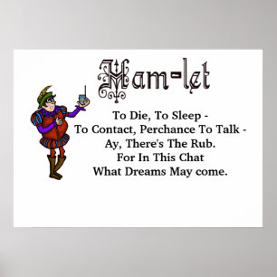Poster Radio-amateur Hamlet "à mourir pour dormir"