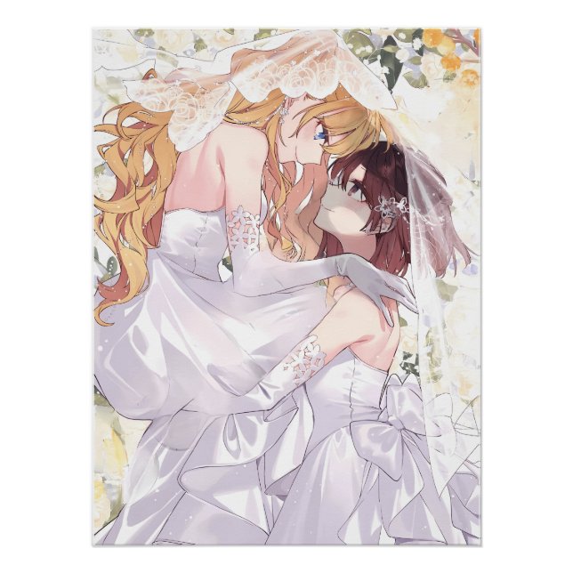 Poster Rae et Claire Mariage | WataOshi (Devant)