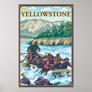 Poster Rafting en eau blanche - West Yellowstone, Montana