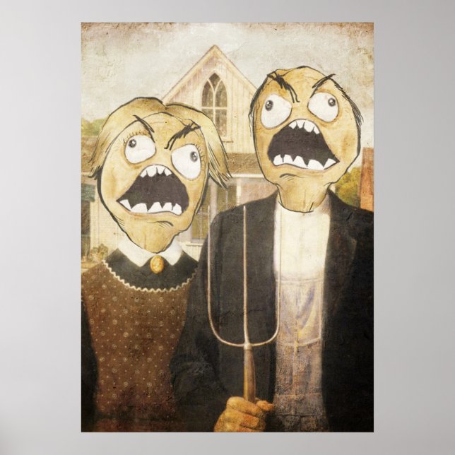 Poster Rage Face Mème Face Comique Classy Peinture (Devant)