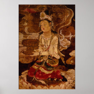 Poster Raigo d'Amida et de son hôte (détail)