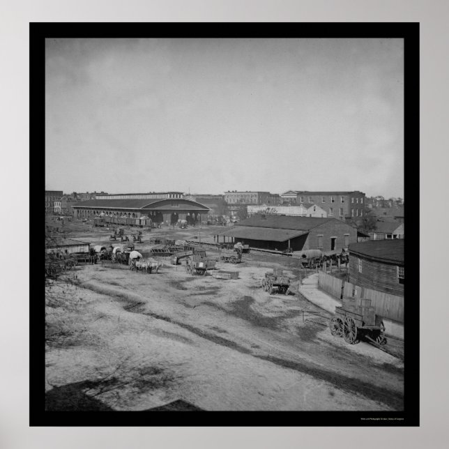 Poster Railroad Depot à Atlanta, GA 1864 (Devant)