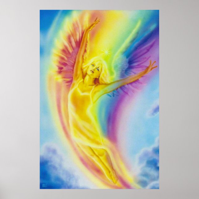 Poster Rainbow Angel par Lisa Iris (Devant)