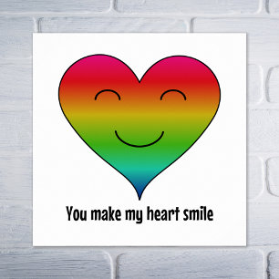 Poster Rainbow heart choose color