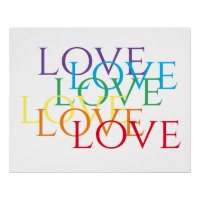 Poster RAINBOW LOVE 25x20