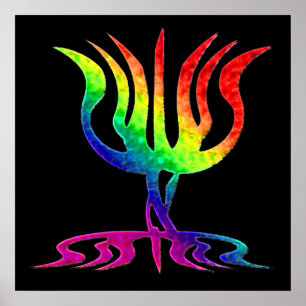 Poster Rainbow Menorah