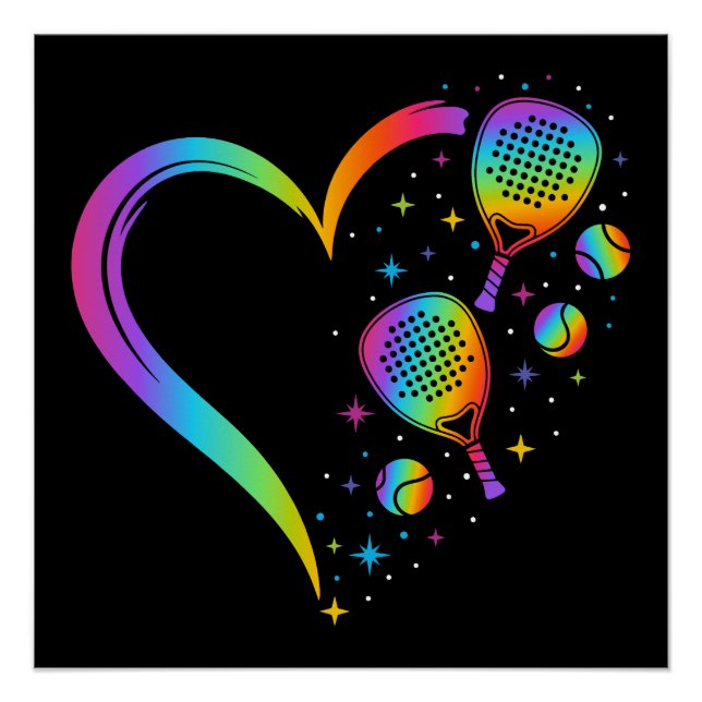 Poster Rainbow Padel (Devant)