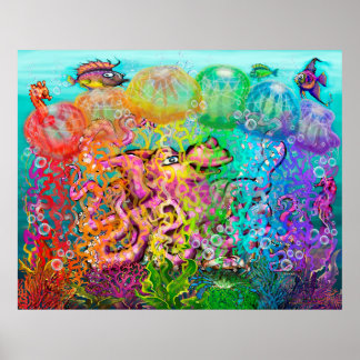 Poster Rainbow Tentacles