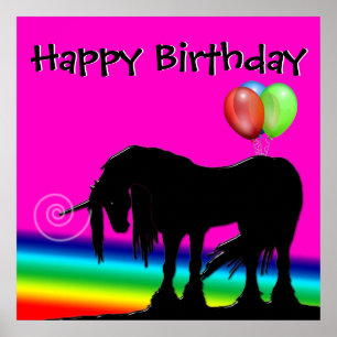 Poster Rainbow Unicorn Party (générique)