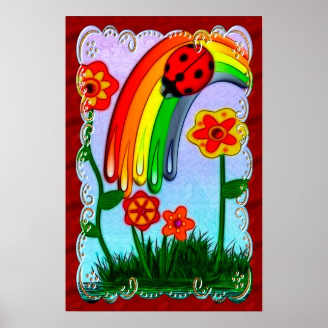 Poster Rainbow Wives Nursery Children Art (Devant)