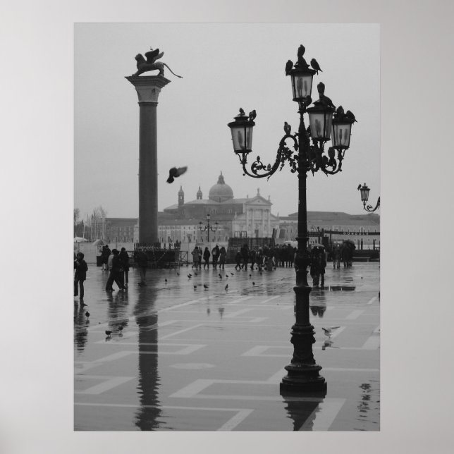 Poster Rainy day in Venice (Devant)