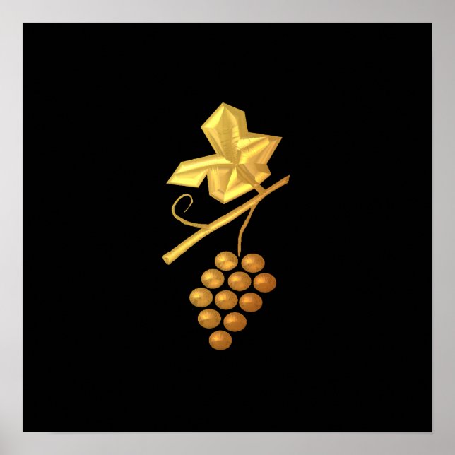 Poster Raisins dorés "3-D" (Devant)