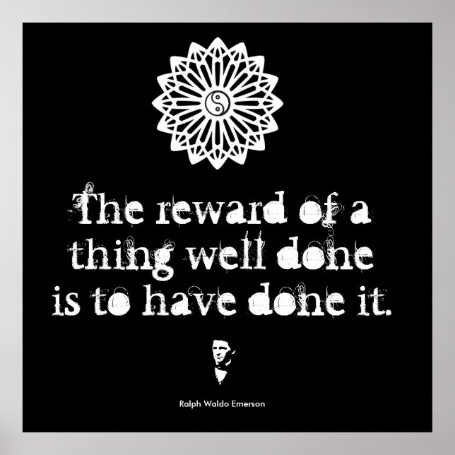 Poster Ralph Waldo Emerson - Words of Wisdom (Devant)