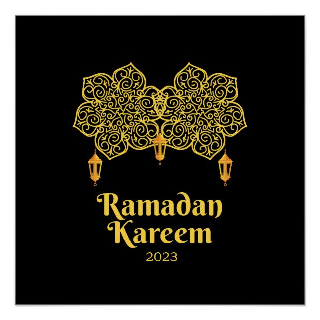 Poster Ramadan Kareem Signification - Aïd Moubarak 2023 (Devant)