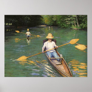 Poster Rameurs par Gustave Caillebotte, Vintage Fine Art