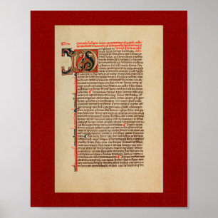 Poster Ramon Llull : Manuscrit lumineux de 13ème siècle