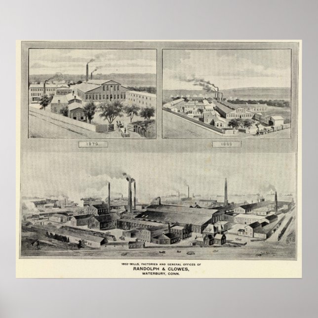 Poster Randolph & Clowes, Waterbury (Devant)