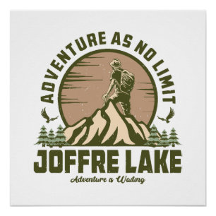 Poster Randonnée rétro au lac Joffre