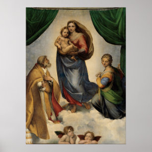 Poster Raphael - La Vierge Sixtine