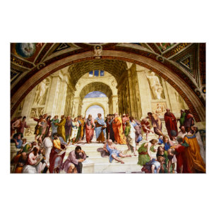 Poster Raphael, L'École d'Athènes (1509)