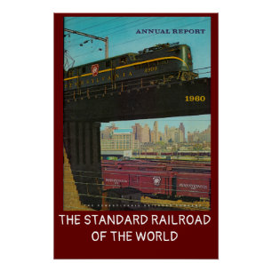 Poster Rapport annuel de Pennsylvania Railroad sur 1960