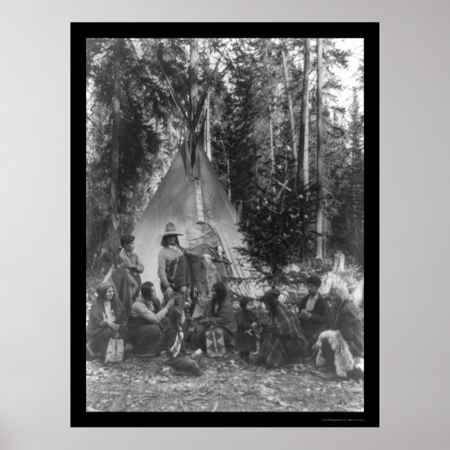 Poster Rassemblement avant Noël indien Flathead 1916 (Devant)