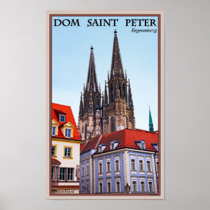 Poster Ratisbonne - Cathédrale Saint-Pierre