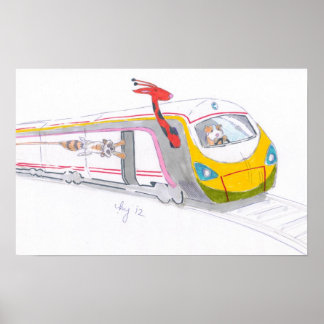 Poster Raton laveur de girafe de girafe