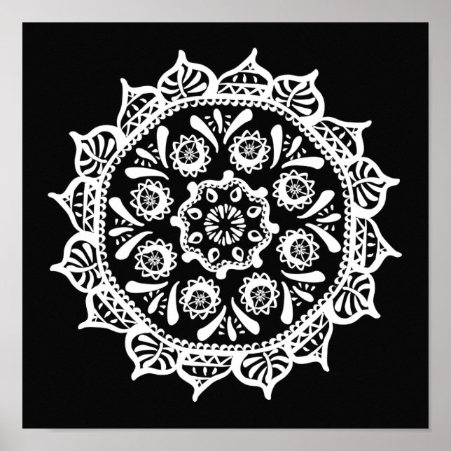 Poster Raven Mandala (Devant)