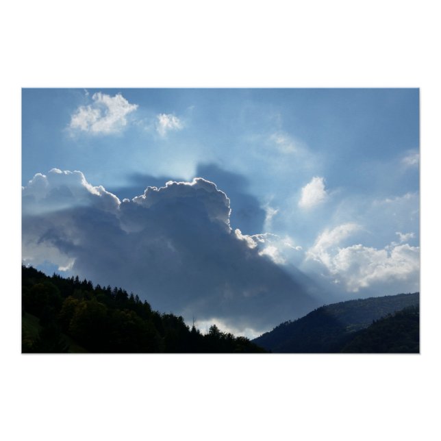 Poster rayons et nuages (Devant)