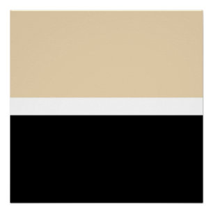 Poster Rayure Abstraite Beige Noir