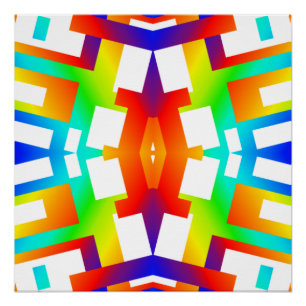 Poster Rayure Arc-en-ciel