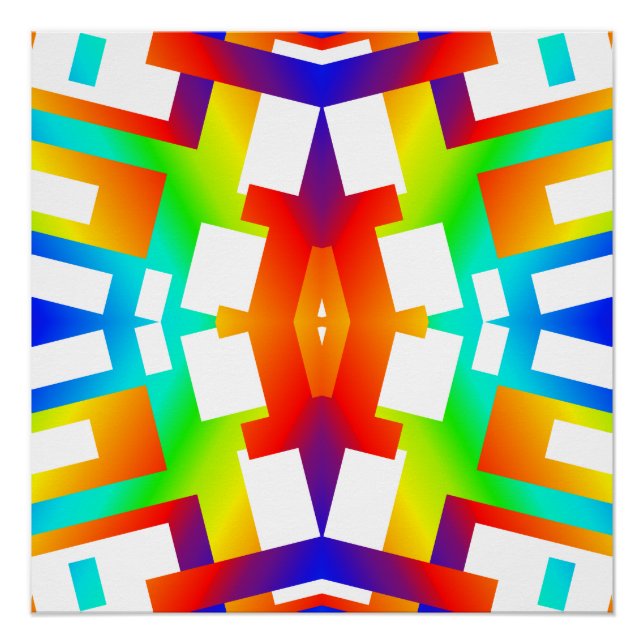 Poster Rayure Arc-en-ciel (Devant)