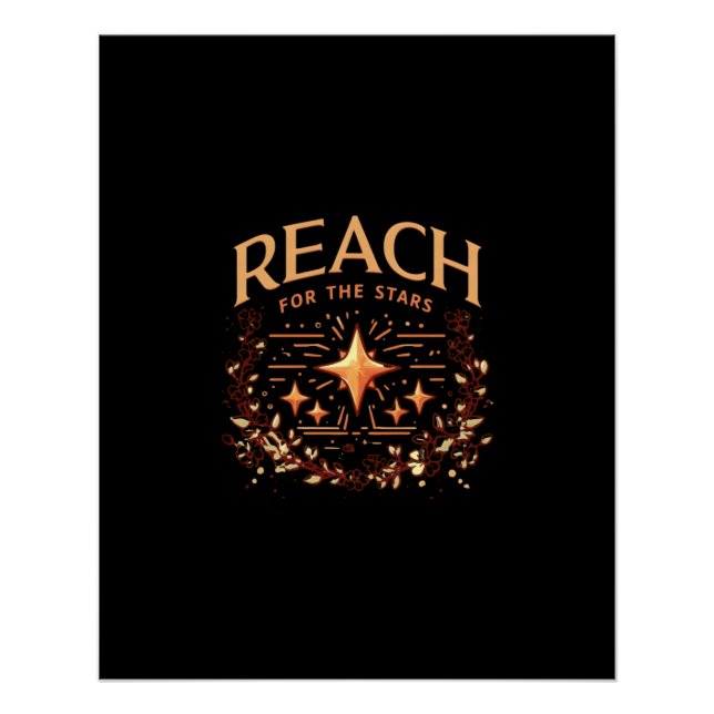 Poster Reach for the Stars Art numérique Design (Devant)