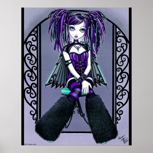 Poster "Reagan" Purple Cyber Goth (Devant)
