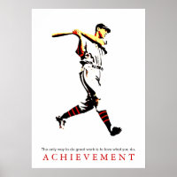 Réalisation Motivationnel Retro Baseball Player