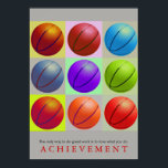 Poster Réalisation Motivationnelle Basketball Pop Art<br><div class="desc">Sport Thème Numériquement Edited Art - Basketball Poster Imprimer - Digital Comic Style Artwork - College Pop Art - Computer Images - La seule façon de faire un grand travail est d'aimer ce que vous faites.</div>