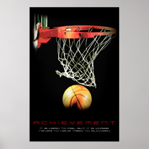 Poster Réalisation Motivationnelle Basketball Sport