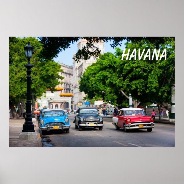 Poster Récars sur la Havana Street (Devant)
