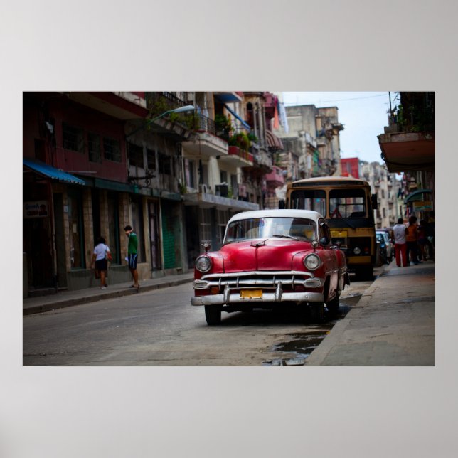 Poster Récars sur la Havana Street (Devant)