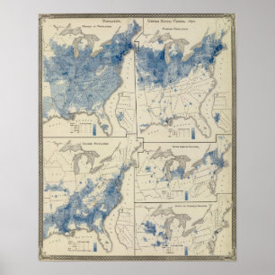 Poster Recensement de population des Etats-Unis