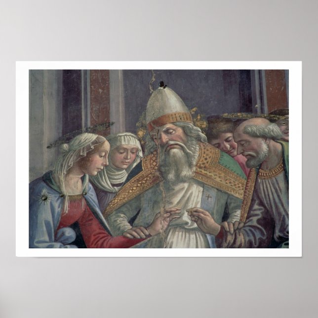 Poster Recevoir l'Anneau, du Mariage des Vierges (Devant)