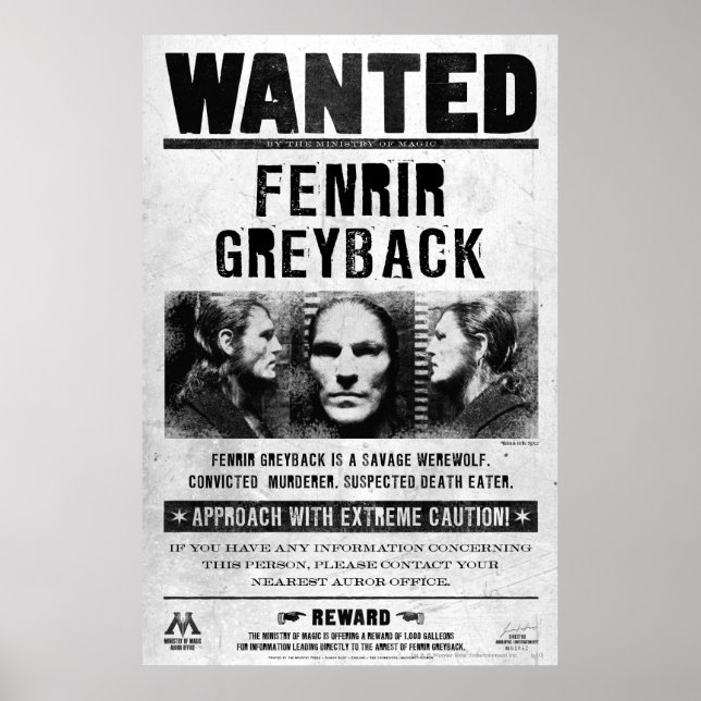 Poster Recherché Fenrir Greyback (Devant)