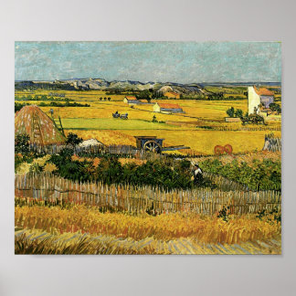 Poster Récolte à La Crau, Vincent Van Gogh
