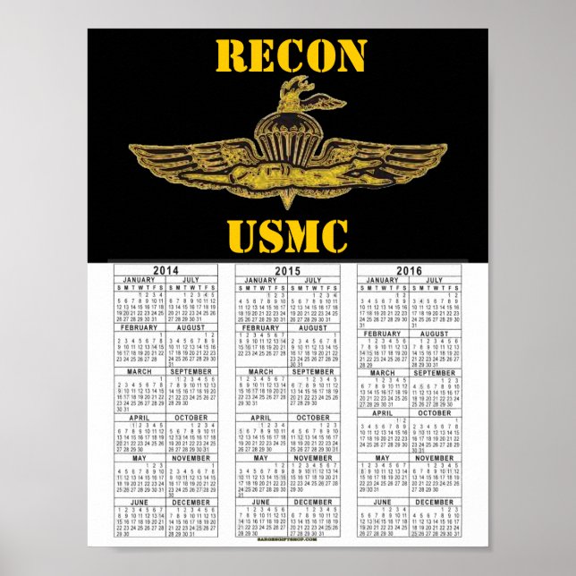 POSTER RECON USMC (Devant)