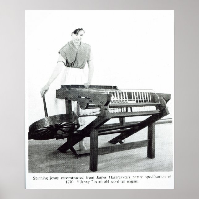 Poster Reconstruction de "Jenny tournante" de Hargreaves (Devant)