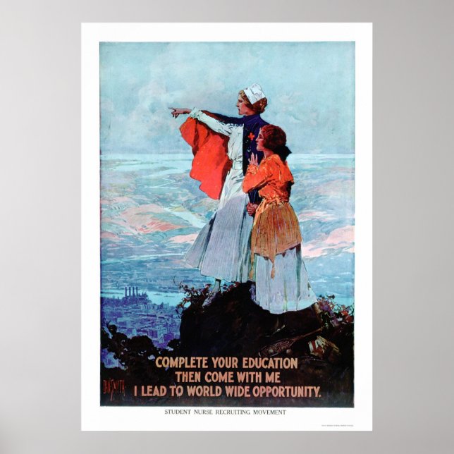 Poster Recrutement d'infirmières étudiantes (US00312) (Devant)