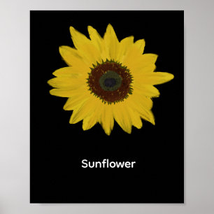 Poster rectangulaire de tournesol