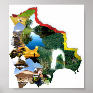 Poster recuerdo de la Bolivie