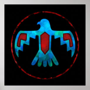 Poster Red & Blue Thunderbird